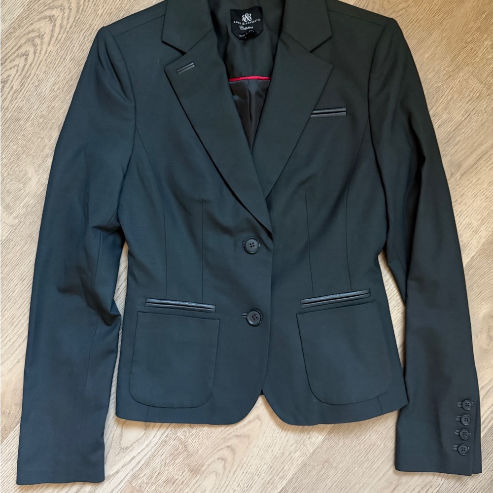 Women's Dark Grey Blazer- Rock & Republic Collection